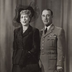 Francisco Craveiro Lopes e a mulher, Berta Arthur, durante o período da Presidência da República.