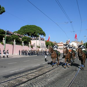 Render da Guarda ao Palácio de Belém - pormenor da cerimónia do Render Solene da Guarda Nacional Republicana.