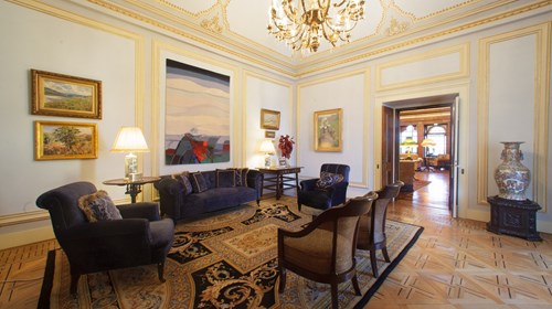 Quarto de dormir do Rei D. Luís, hoje gabinete para audiências com o Presidente da República.