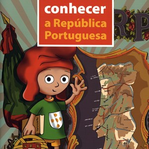 Página de rosto do livro gigante «Conhecer o República Portuguesa».