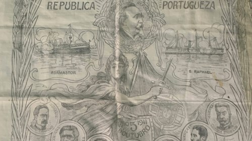 Lenço comemorativo do primeiro aniversário da República: 1910-1911.