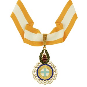 Ordem da Liberdade - Fita de pescoço de Grande Oficial ou Comendador.