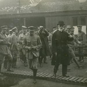 O Presidente da República Bernardino Machado durante a visita ao Corpo Expedicionário Português.