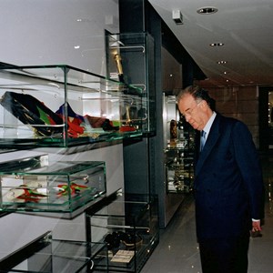 O Presidente da República Jorge Sampaio, no dia da inauguração do Museu da Presidência da República, projeto a que dedicou grande empenho.