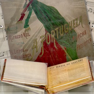 «Diário do Governo» com a partitura do Hino Nacional de Portugal, tornando oficiais as alterações introduzidas em 1957.