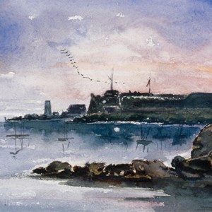 O Palácio da Cidadela visto a partir do Estoril.