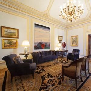 Quarto de dormir do Rei D. Luís, hoje gabinete para audiências com o Presidente da República.