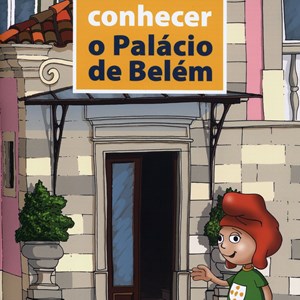 Página de rosto do livro gigante «Conhecer o Palácio de Belém».