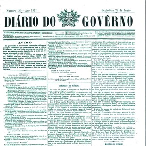«Diário do Governo», 28 de junho de 1912: é decretada a autorização para o Governo arrendar o Anexo do Palácio de Belém ao Presidente da República.