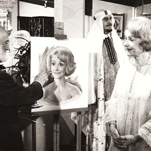 Vivaldo Martini, no papel de pintor, contracenando com Gisèle Casadesus, na série francesa, «Les dames de coeur».