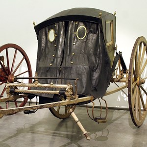 A sege dos óculos do Museu Nacional dos Coches.