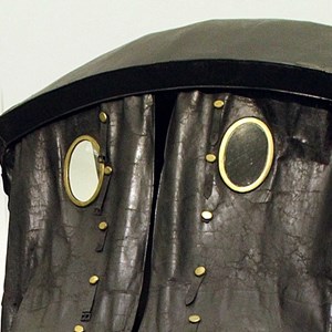 A sege dos óculos do Museu Nacional dos Coches — pormenor.