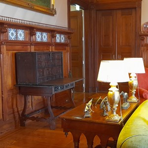 O contador no gabinete de D. Carlos no Palácio da Cidadela de Cascais.