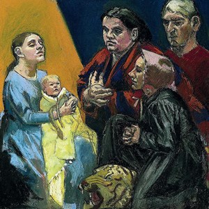 «Adoração», terceiro momento do «Ciclo da Vida da Virgem Maria».