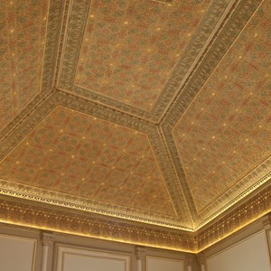 Teto da Sala Árabe, após o projeto de reabilitação e restauro do edifício, que decorreu entre 2007 e 2011.