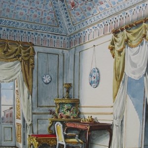 A Sala Árabe pelo aguarelista espanhol Enrique Casanova.