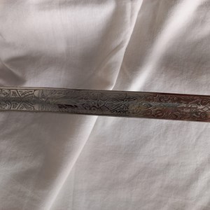 Espada de honra de Francisco Alexandre Lobo Pimentel - pormenor da lâmina.