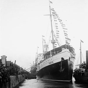 O navio «Porto», que transportou o Presidente António José de Almeida até ao Brasil.