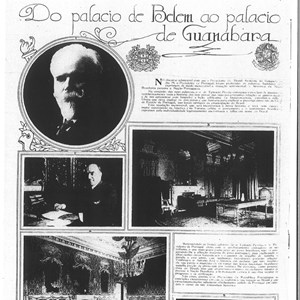 Reportagem da revista brasileira «Revista da Semana» sobre o Palácio de Belém. Numa das imagens (3.ª, à direita), mostra-se o gabinete do Presidente António José de Almeida.