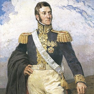 José de San Martín, o libertador do Peru e criador da Ordem do Sol, em 1821. https://artsandculture.google.com/entity/m01_crz?hl=pt