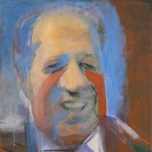 Estudo para retrato oficial de Mário Soares, realizado por Júlio Pomar.
