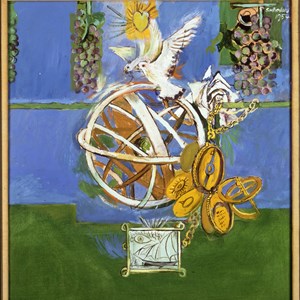 «Aliança Luso-Britânica», pintura a óleo da autoria de Graham Sutherland, oferta ao Presidente Craveiro Lopes da Rainha Isabel II de Inglaterra, aquando da visita da monarca a Portugal em 1957.