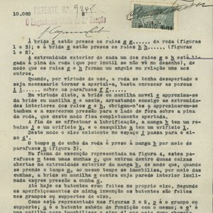Patente de invenção de Joaquim José Perdigão Queiroga relativa a aperfeiçoamentos em carros de transporte.