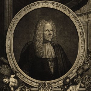 Retrato de D. Diogo de Mendonça Corte-Real, secretário de Estado de D. João V e seu representante na escritura de compra da quinta de Belém.