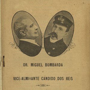 Página da publicação «Vultos Republicanos» referente a Cândido dos Reis e Miguel Bombarda. Esta publicação está disponível no Arquivo dos Presidentes – MPR em https://www.arquivo.museu.presidencia.pt/details?id=110739