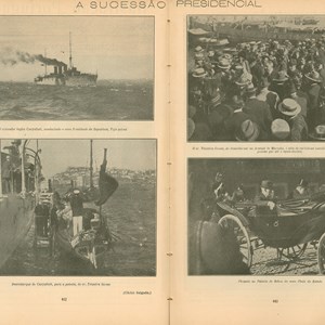 Reportagem da «Ilustração Portugueza» sobre a chegada de Manuel Teixeira Gomes a Lisboa, a 3 de outubro de 1923.