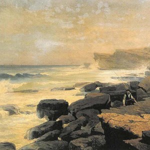 «Pescadores nas Azenhas do Mar», óleo sobre tela de Alfredo Keil, que pertenceu à antiga coleção da Galeria de Pintura do Rei D. Luís.