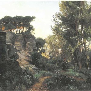 «A tarde, paisagem próximo de Colares», óleo sobre tela de Alfredo Keil, que pertenceu à antiga coleção da Galeria de Pintura do Rei D. Luís.