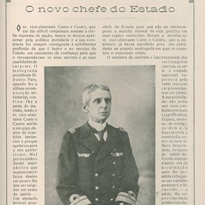 Destaque da revista «Ilustração Portuguesa» sobre a eleição de João do Canto e Castro, na sequência do assassinato de Sidónio Pais.