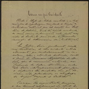 Excerto do manuscrito «Apontamentos para a História do meu País», de João do Canto e Castro, páginas onde discorre sobre a sua eleição para a Presidência da República.