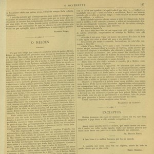 Notícia da revista ilustrada «O Occidente», dedicada às velas de Jablochkoff, com referência à experiência ocorrida no Palácio da Cidadela de Cascais (primeira página).