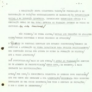 Discurso de tomada de posse de António de Spínola como Presidente da República portuguesa, cargo que assumiu na sequência da decisão da Junta de Salvação Nacional (8/9).