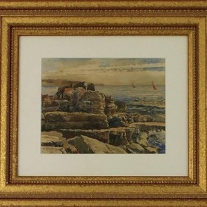 Ericeira - aguarela de António Quaresma.