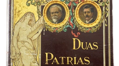 «Duas Pátrias», livro de Luís Derouet, com capa de Sousa Pinto.
