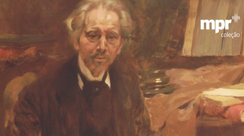 Retrato de Teófilo Braga por Columbano, imagem do número 39 da rubrica mpr+.