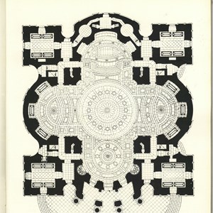 Excerto da brochura publicada por ocasião da inauguração do Panteão Nacional, com destaque para a planta do edifício.