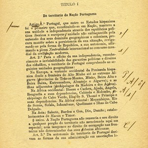 Anotações de Teófilo Braga à sua proposta de texto para a Constituição da República Portuguesa.