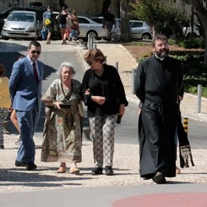 Familiares descendentes do Patrão Joaquim Lopes numa homenagem prestada pela Câmara Municipal de Oeiras, integrada na Festa de Nosso Senhor dos Navegantes.