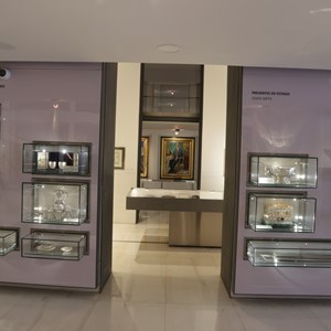 Obras de arte expostas no núcleo dos Presentes de Estado.