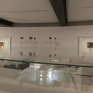 Maquete a três dimensões do Palácio de Belém, patente no núcleo dedicado à residência oficial do Presidente da República.