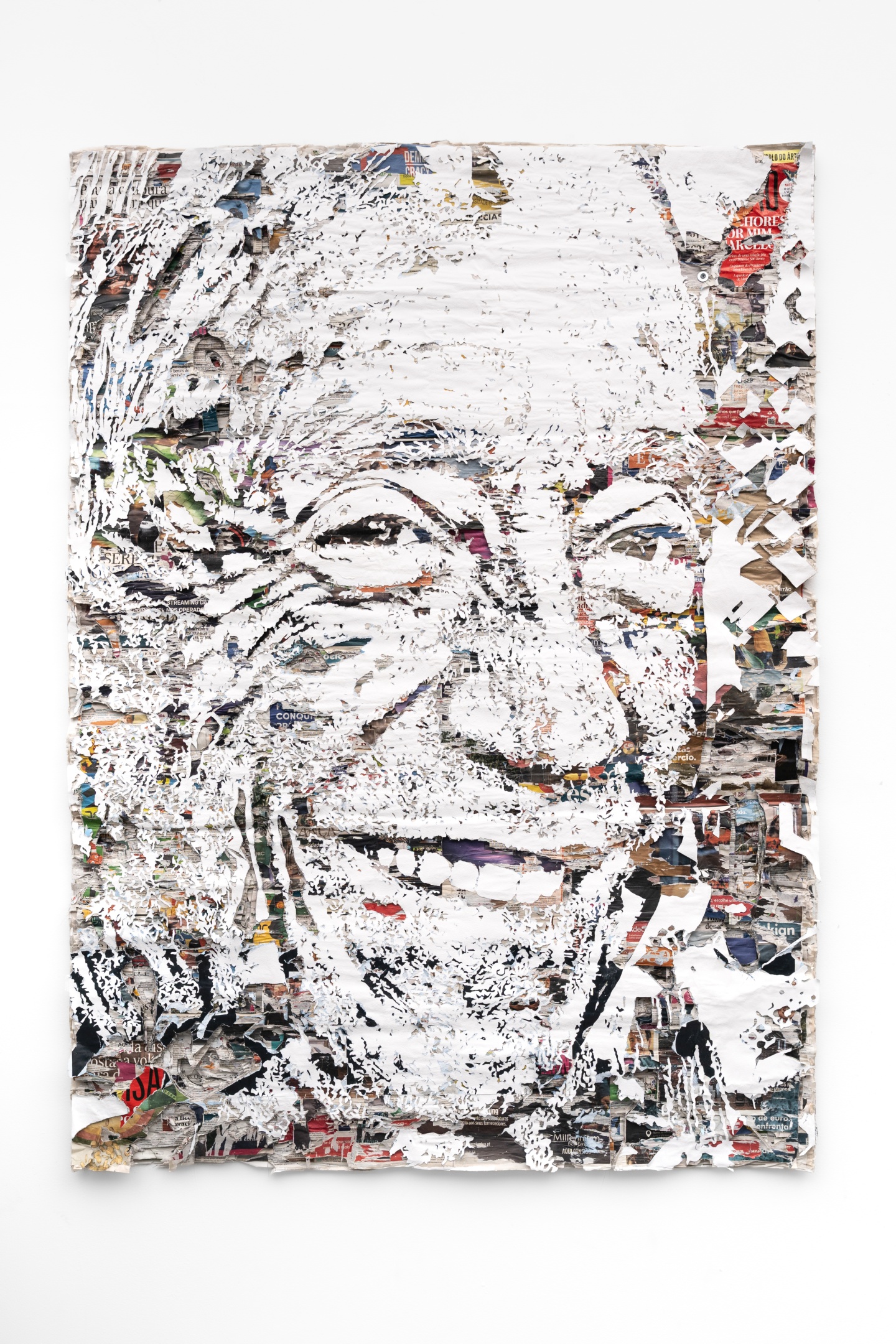 O retrato oficial do Presidente da República Marcelo Rebelo de Sousa, da autoria de Alexandre Farto, mais conhecido como Vhils.