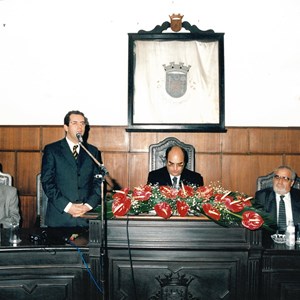 António José Seguro, presidente da Assembleia Municipal de Penamacor, cargo que ocupou entre 1990 e 1996.