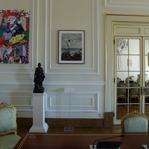 Sala onde decorre o Conselho de Estado, órgão consultivo do Presidente da República.