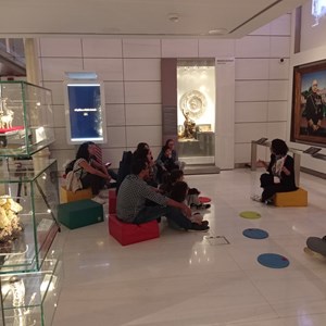 Participantes durante as atividades do Dia Internacional do Museus no MPR.